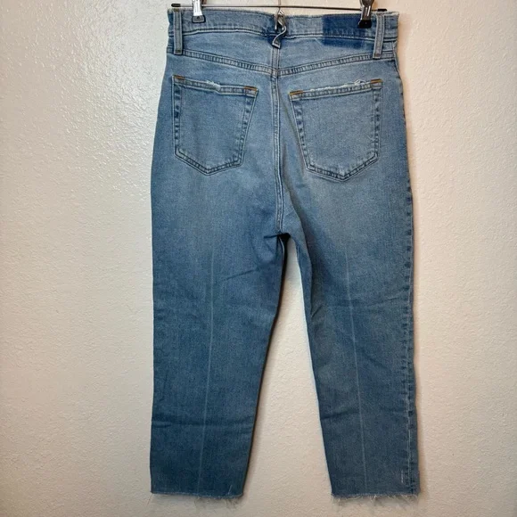 Abercrombie & Fitch Jeans Ankle Straight High Rise Lightly Distressed Size 27 - Picture 6 of 7